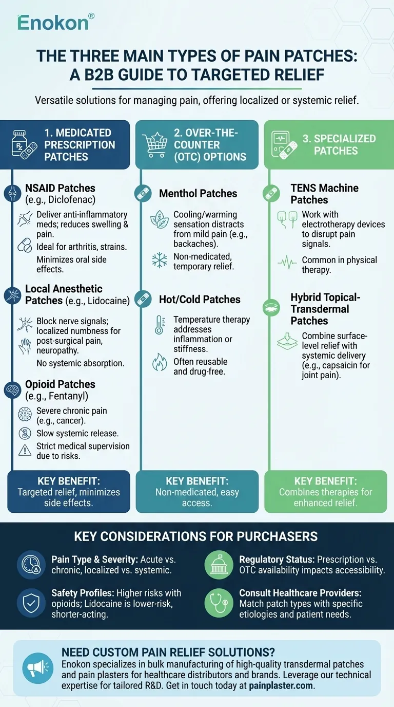 What are the three main types of pain patches? A Guide to Targeted Pain Relief Visual Guide