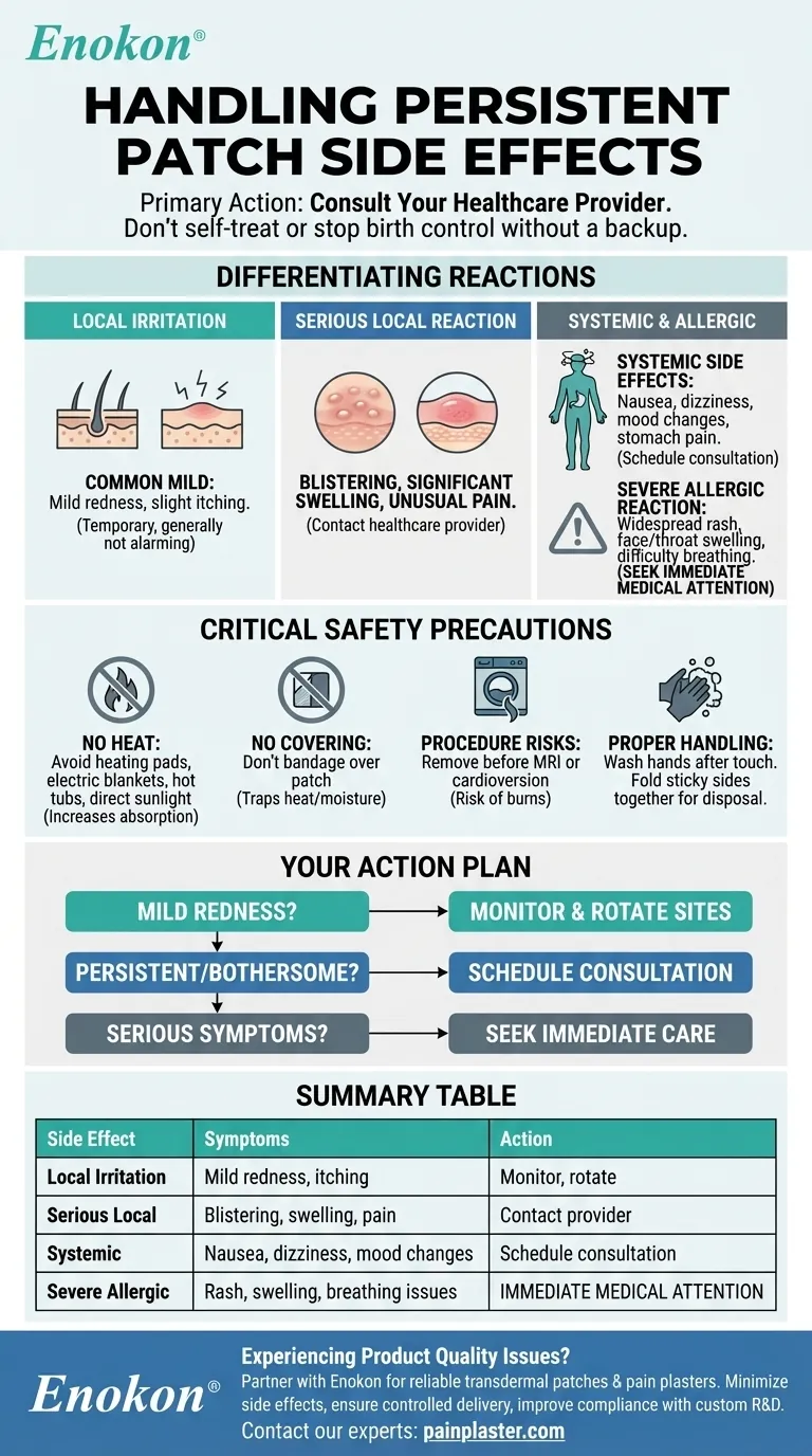 Comment les utilisateurs doivent-ils gérer les effets secondaires persistants du patch ?Conseils d'experts pour une utilisation sûre Guide Visuel