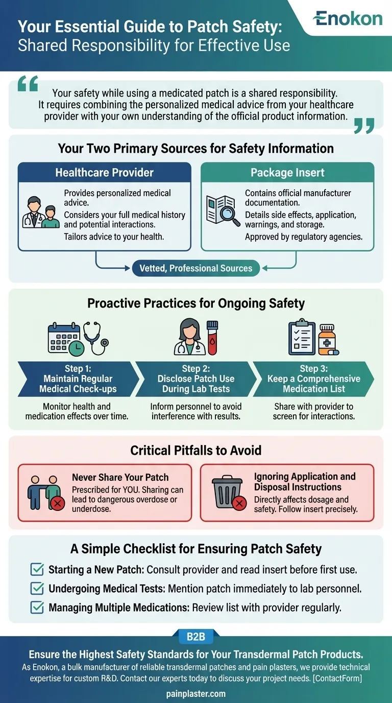 Where can users find more information about patch safety? Essential Guide to Safe Transdermal Use Visual Guide