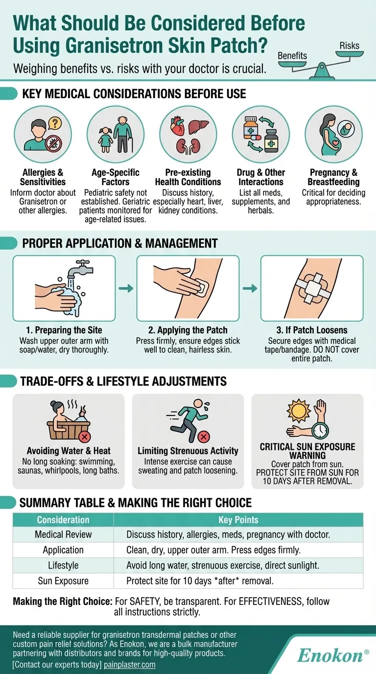 ما الذي يجب مراعاته قبل استخدام لاصقة جرانيسترون الجلدية؟نصائح السلامة والاستخدام الرئيسية دليل مرئي