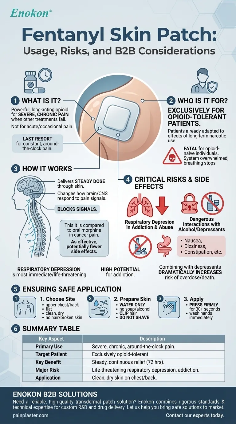 ما الغرض من استخدام لاصقة الفنتانيل الجلدية؟إدارة الألم المزمن بأمان دليل مرئي