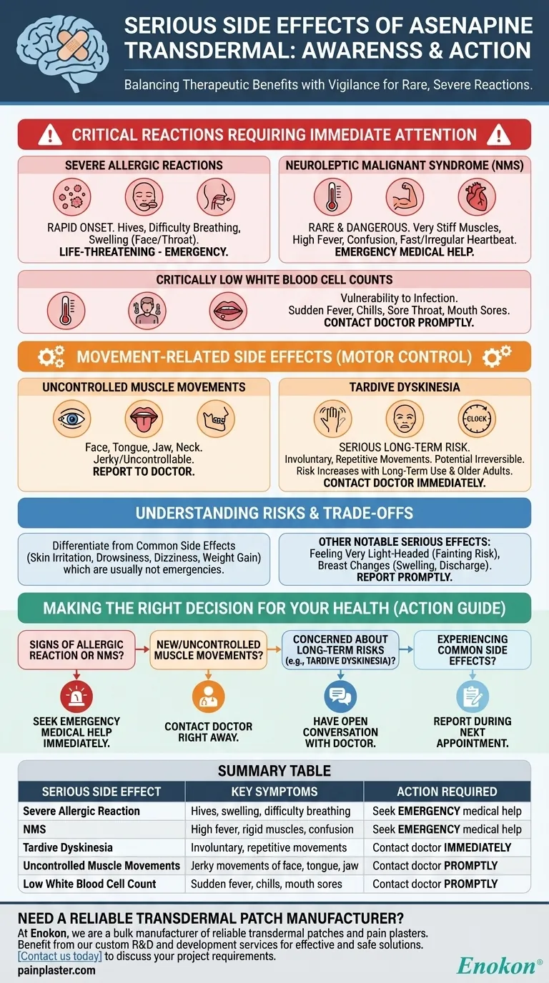 透皮阿塞那平有哪些严重副作用？风险与安全指南 图解指南