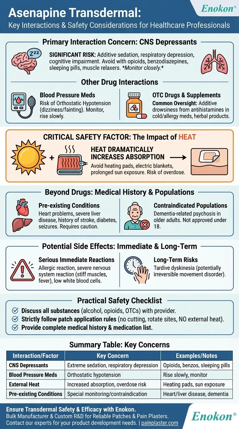 使用透皮阿塞那平应注意哪些药物相互作用？主要风险和安全提示 图解指南
