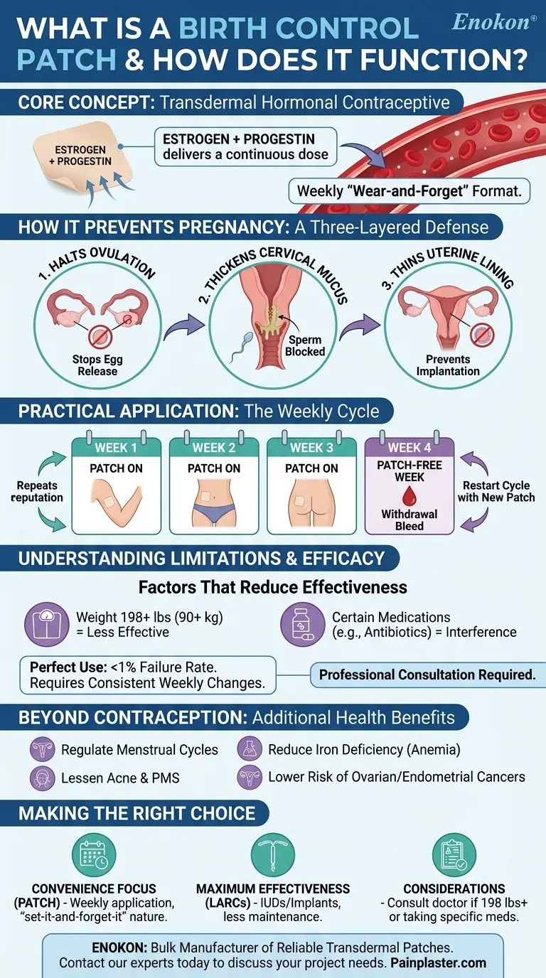 Qu'est-ce qu'un patch contraceptif et comment fonctionne-t-il ?Une option contraceptive hormonale pratique Guide Visuel