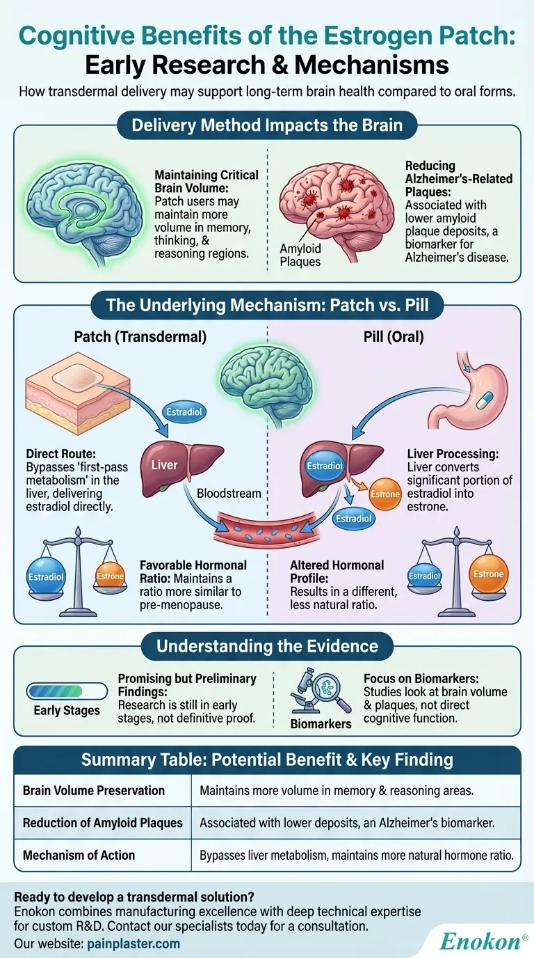 Welche potenziellen kognitiven Vorteile bietet das Östrogenpflaster?Neuroprotektion & Gesundheit des Gehirns Visuelle Anleitung