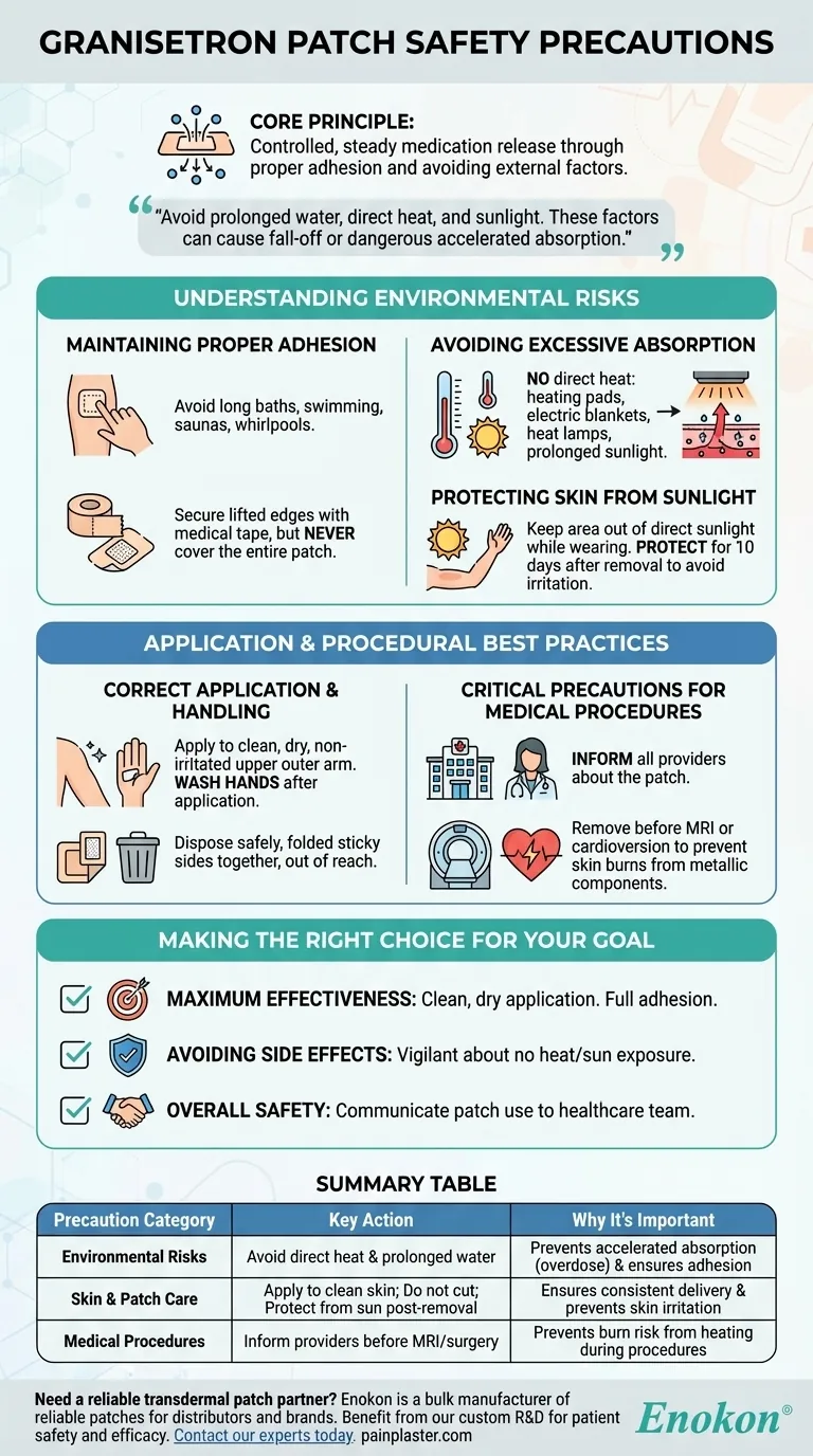 Que precauções devem ser tomadas durante a utilização do adesivo de granisetrom?Dicas de segurança essenciais para uma utilização eficaz Guia Visual
