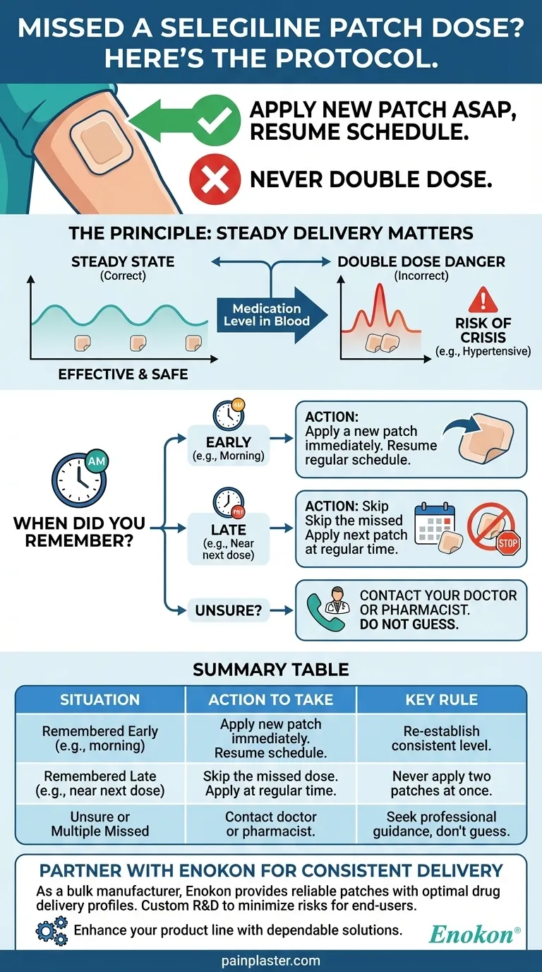 Что делать, если пропущена доза трансдермального пластыря с селегилином?Ключевые шаги для безопасного использования Визуальное руководство