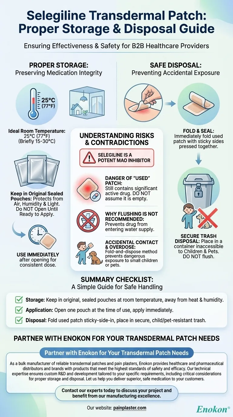セレギリン経皮吸収型テープ製剤の保管および廃棄方法について教えてください。重要な安全ガイドライン ビジュアルガイド