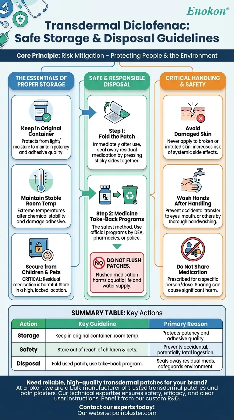 経皮吸収型ジクロフェナクはどのように保管・廃棄すべきか？安全性と保管に関する重要なヒント ビジュアルガイド
