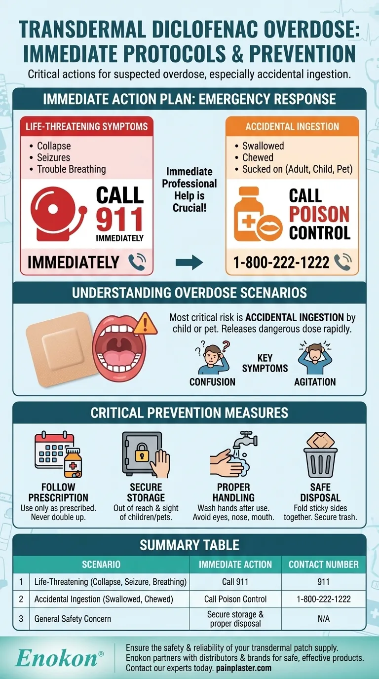 経皮吸収型ジクロフェナクを過剰摂取した場合の対処法は？緊急時の措置と予防 ビジュアルガイド
