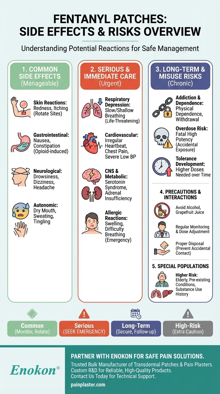 Que efeitos secundários podem ocorrer com os adesivos de fentanilo?Riscos e dicas de segurança Guia Visual