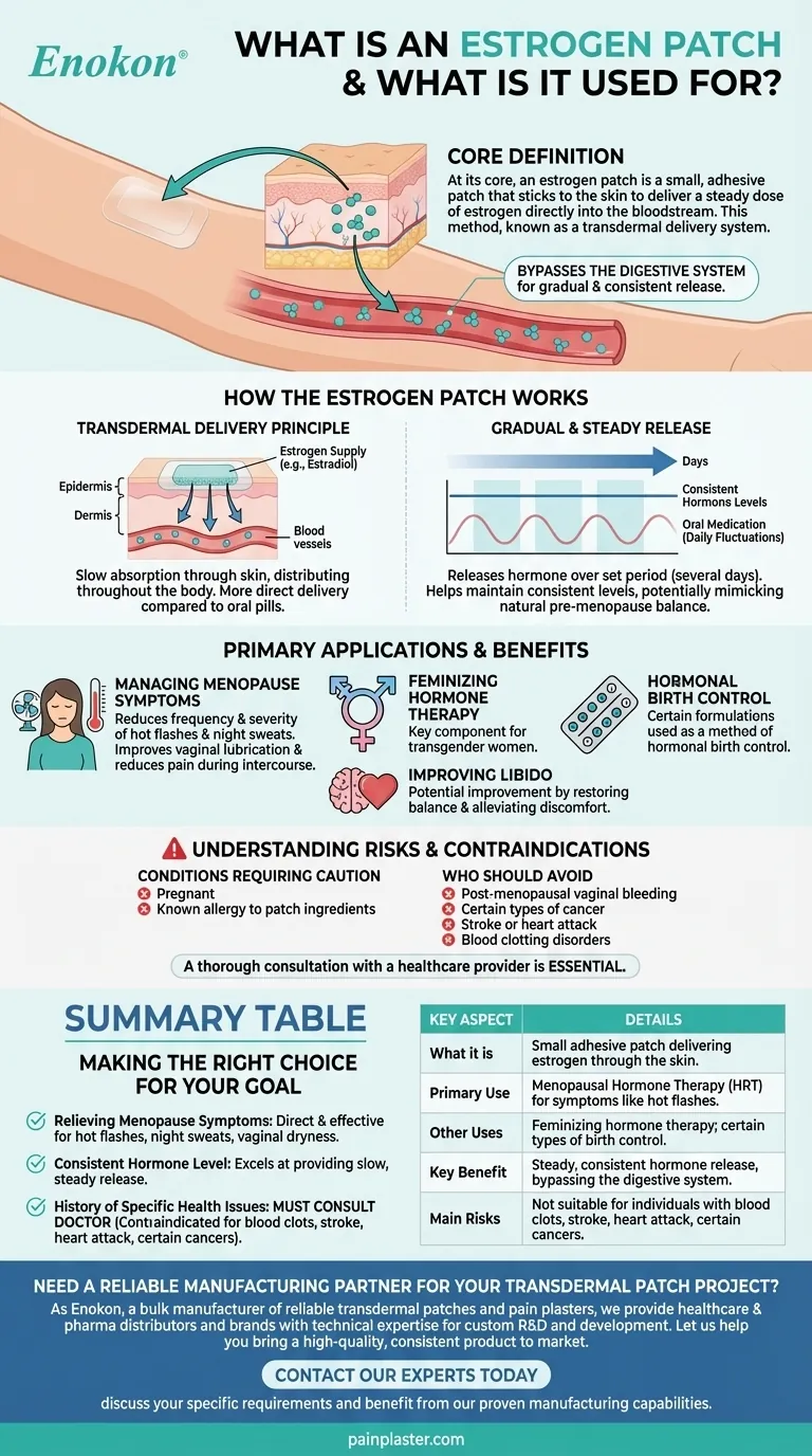 O que é um penso de estrogénio e para que é utilizado?Principais benefícios e usos explicados Guia Visual