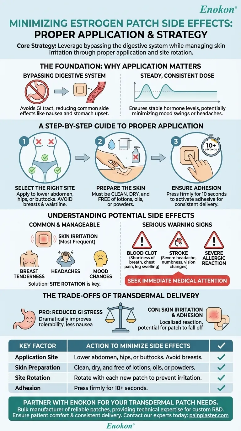 如何使用雌激素贴片才能将副作用降至最低？安全使用的专家提示 图解指南