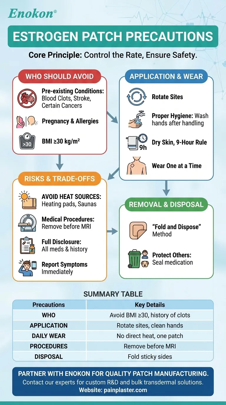 Que precauções devem ser tomadas quando se utiliza um adesivo de estrogénio?Dicas de segurança essenciais para uma utilização eficaz Guia Visual