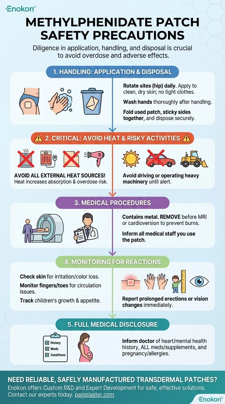 Que precauções devem ser tomadas durante a utilização de adesivos de metilfenidato?Dicas de segurança essenciais para uma utilização eficaz Guia Visual