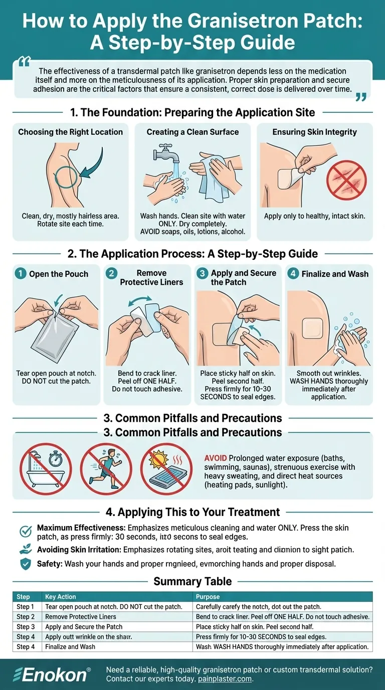 ما الخطوات التي يجب اتباعها لتطبيق لاصقة جرانيسترون؟ضمان الاستخدام السليم لتحقيق أقصى قدر من الفعالية دليل مرئي