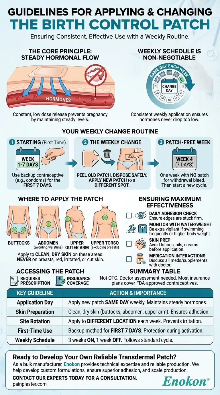 避妊用パッチの貼付と交換のガイドラインは？安全で効果的な使用のために ビジュアルガイド