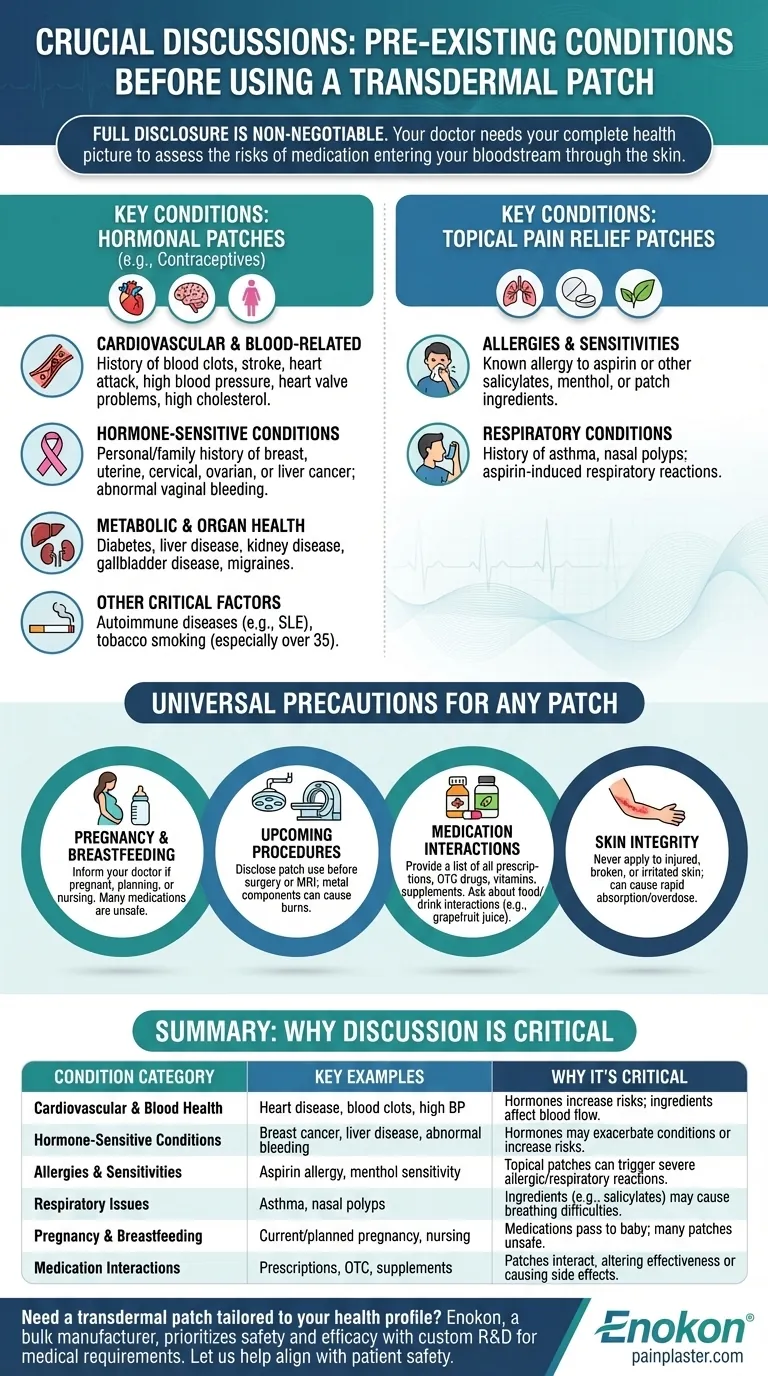 パッチを使用する前に医師に相談すべき既往症とは？ハーブパッチを安全に使用するために ビジュアルガイド