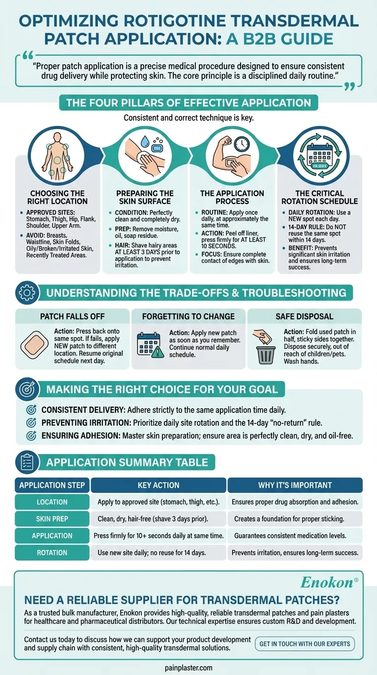 如何使用罗替戈汀透皮贴剂？最佳使用步骤指南 图解指南
