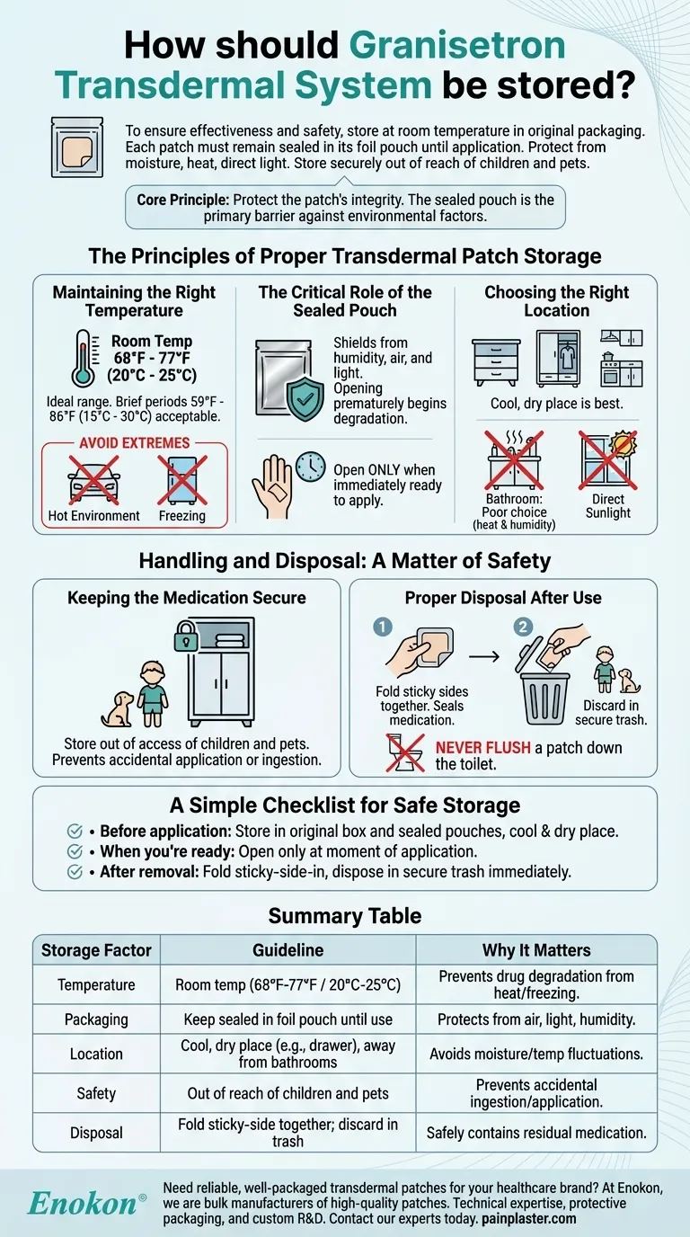 グラニセトロン経皮システムはどのように保管すべきですか？安全で効果的な使用のための必須ガイドライン ビジュアルガイド