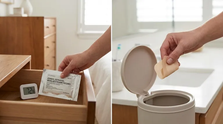 エチニルエストラジオール;ノレルゲストロミンパッチはどのように保管・廃棄すべきですか?安全な取り扱いガイド