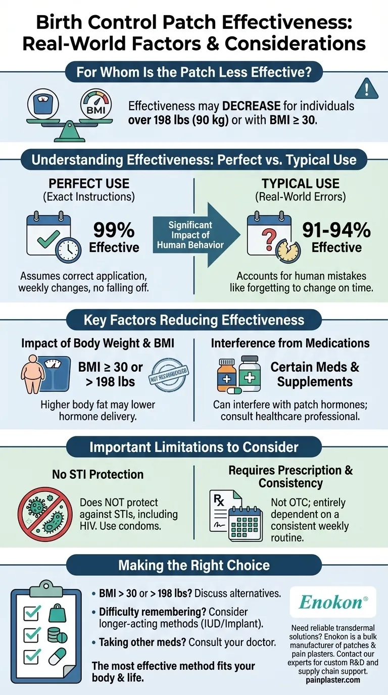 ¿Para quién no es tan eficaz el parche anticonceptivo?Principales riesgos y alternativas Guía Visual