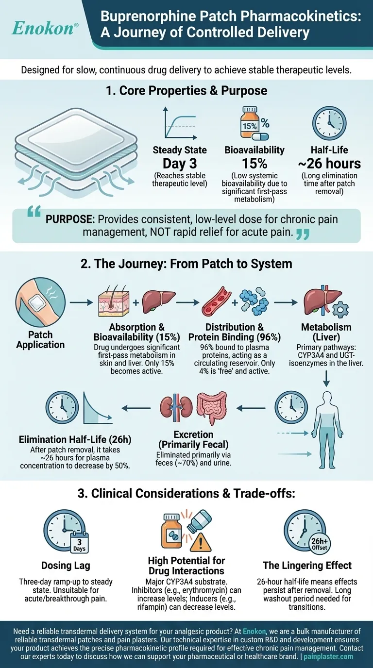 丁丙诺啡贴片的药代动力学特性是什么？慢性疼痛管理的重要见解 图解指南