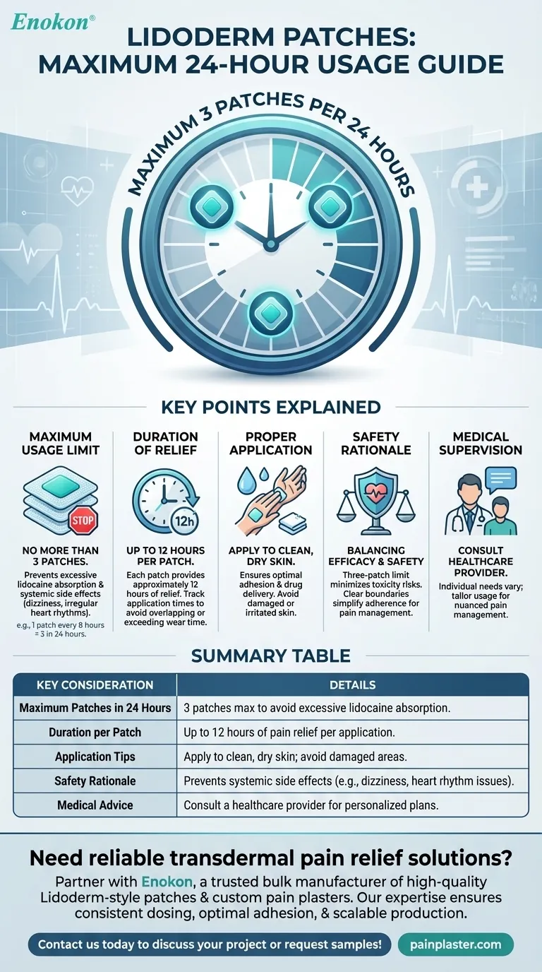 24 小时内最多可以使用多少片 Lidoderm 贴片？安全使用指南说明 图解指南