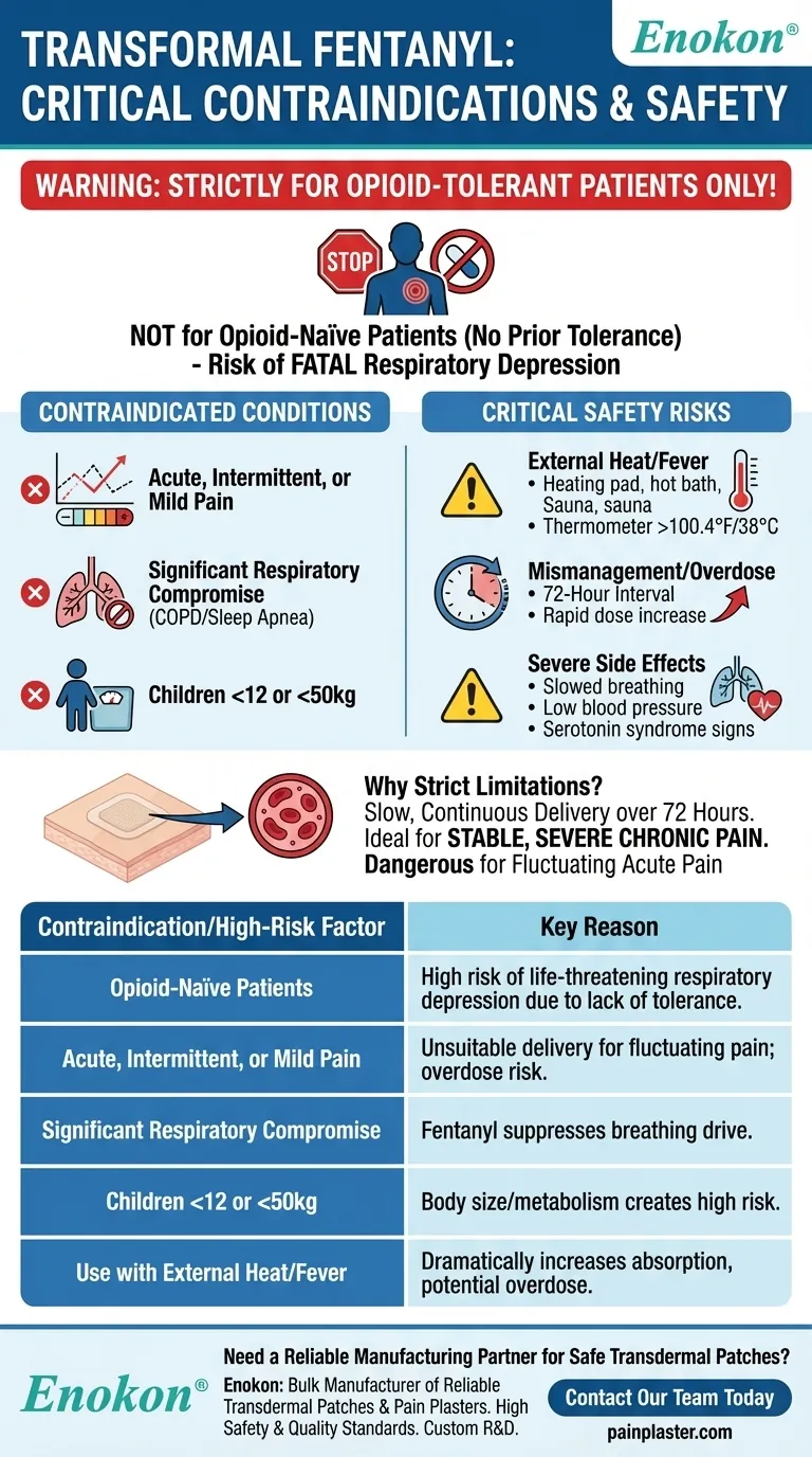 What are the contraindications for transdermal fentanyl? Safely Navigating Its Strict Use for Chronic Pain Visual Guide