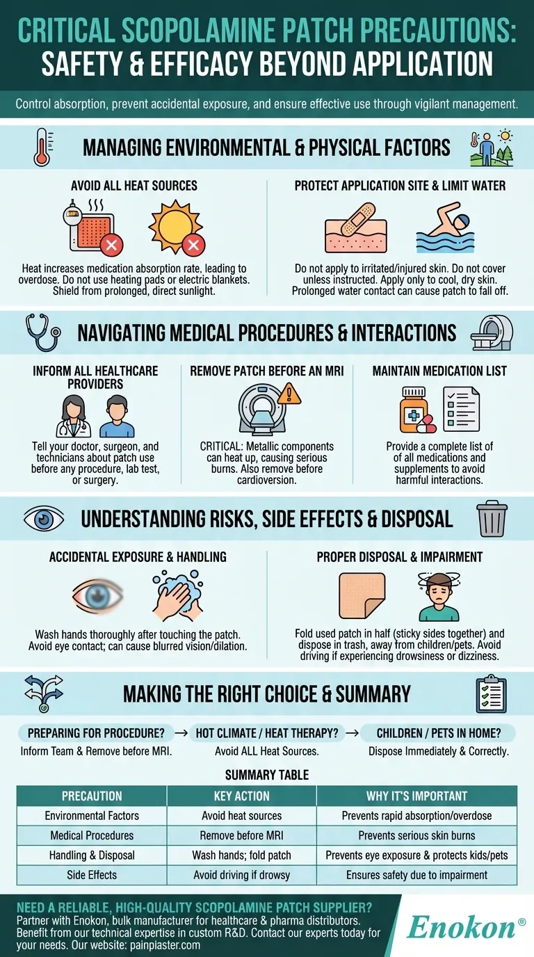 スコポラミンパッチを使用する際の注意点は？効果的な使用のための重要な安全上のヒント ビジュアルガイド