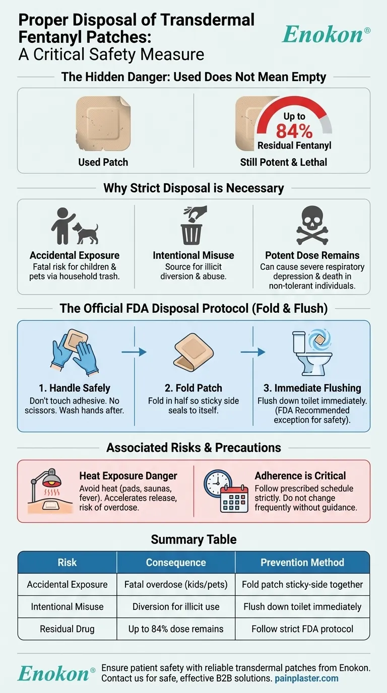 Почему важно правильно утилизировать трансдермальные пластыри с фентанилом?Защита жизни и предотвращение злоупотребления Визуальное руководство