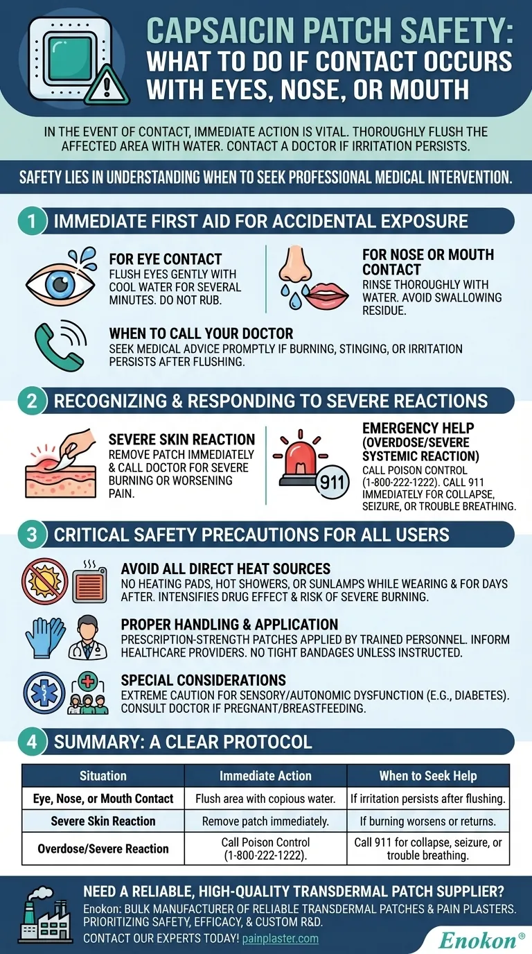 カプサイシンパッチが目、鼻、口に触れた場合はどうすればよいですか？緊急時の措置と安全のためのヒント ビジュアルガイド
