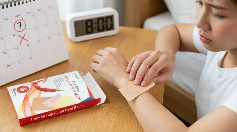 非処方カプサイシンパッチはいつ中止すべきか?主な徴候と安全ガイドライン