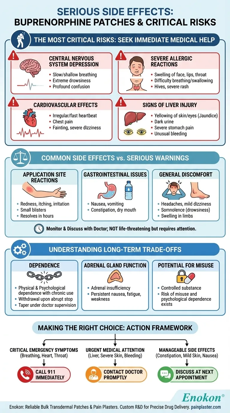 Was sind die schwerwiegenden Nebenwirkungen von Buprenorphinpflastern?Risiken und Sicherheitstipps Visuelle Anleitung