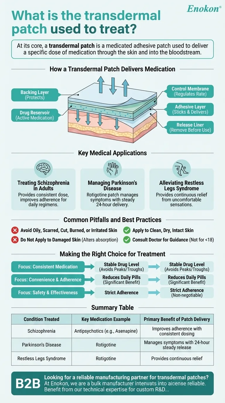 O que é que o adesivo transdérmico é utilizado para tratar?Descubra as suas aplicações médicas versáteis Guia Visual