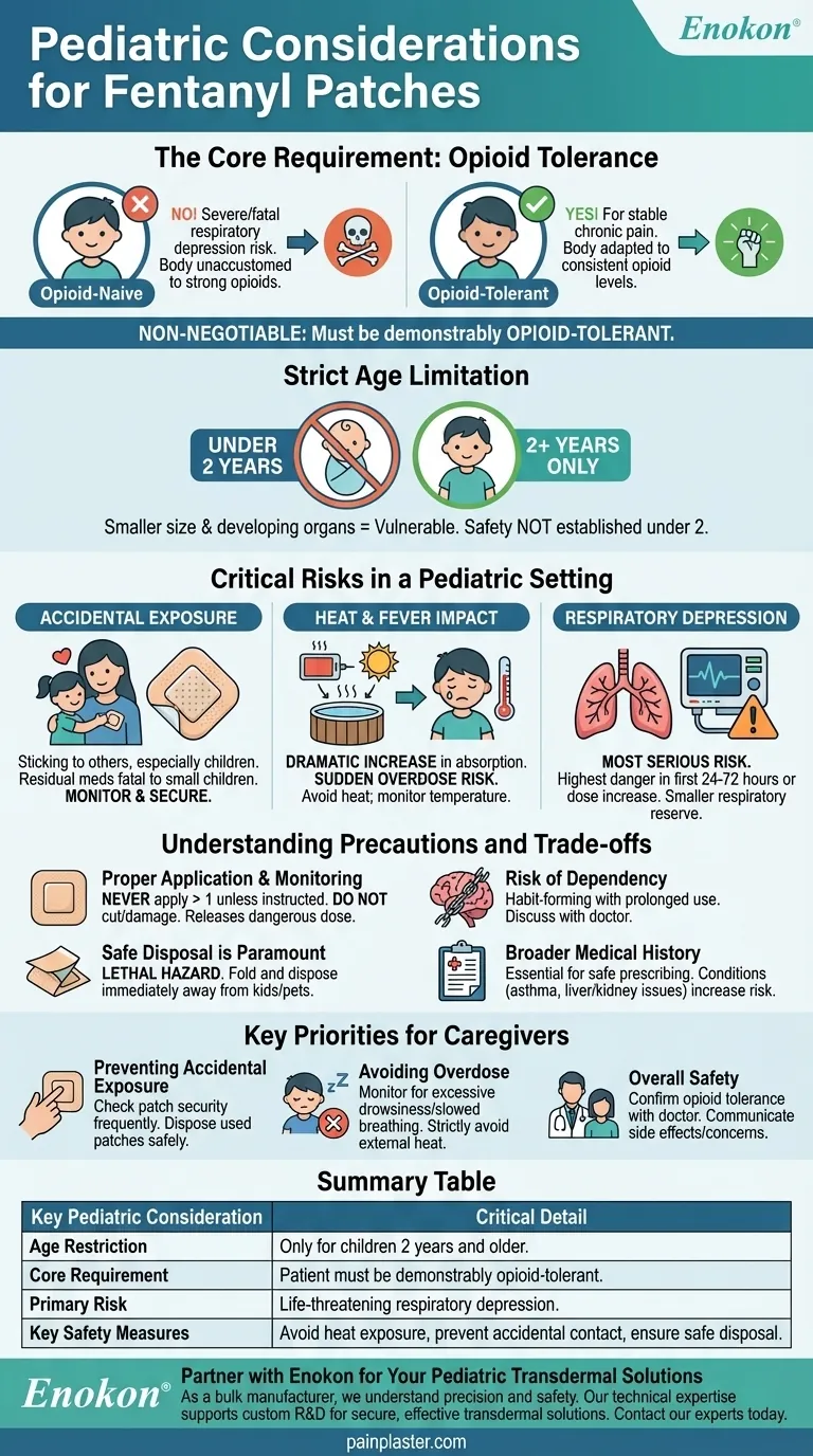 フェンタニル・パッチには小児科的にどのような配慮が必要か？小児に対する安全性と使用ガイドライン ビジュアルガイド