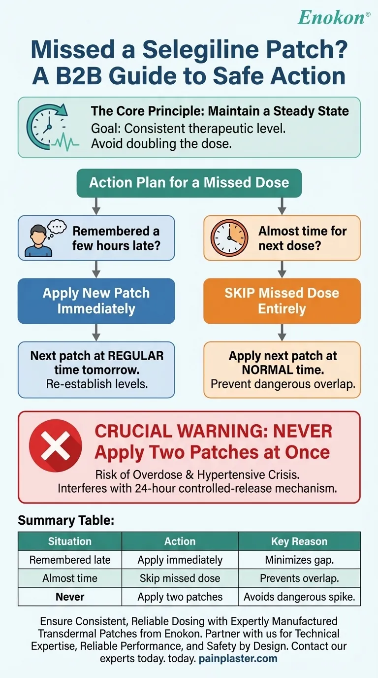 O que fazer em caso de esquecimento de uma dose de selegilina em adesivo?Dicas de manuseamento seguro Guia Visual
