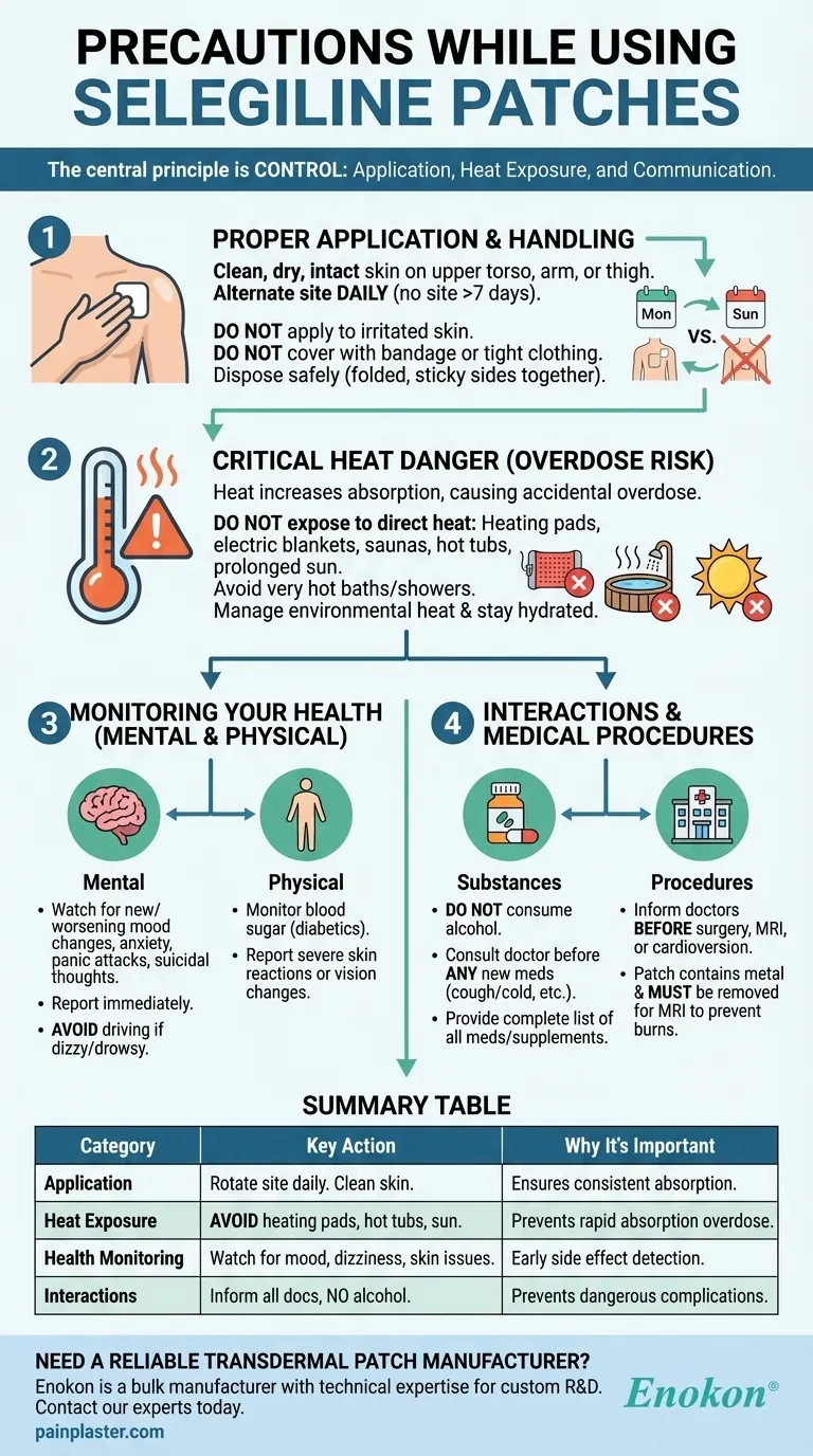 セレギリンパッチ使用中の注意点は？効果的な治療のための重要な安全上のヒント ビジュアルガイド