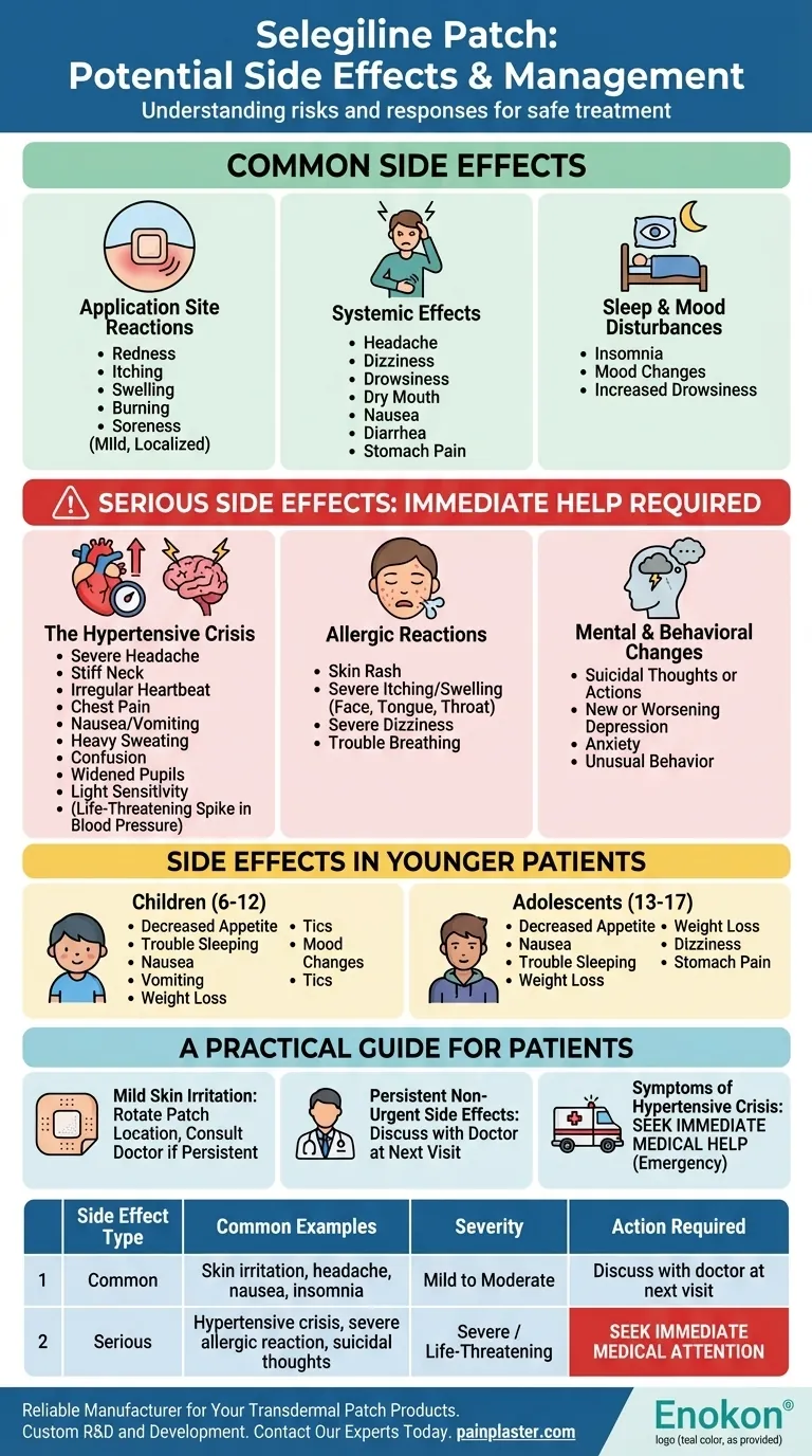 What are the potential side effects of selegiline patches? Understand the Risks and Benefits Visual Guide