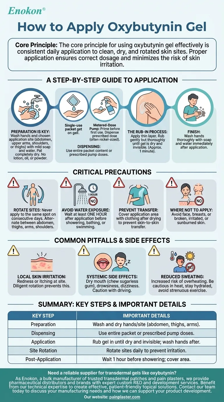 Wie sollte Oxybutynin-Gel angewendet werden?Eine Schritt-für-Schritt-Anleitung für die optimale Anwendung Visuelle Anleitung