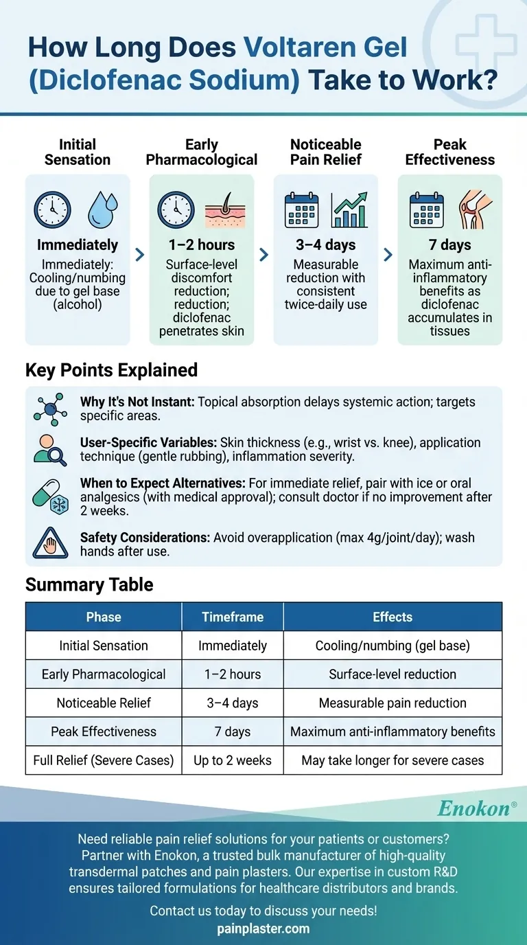 ボルタレンゲルの効き目はどれくらいですか？疼痛緩和のタイムライン ビジュアルガイド