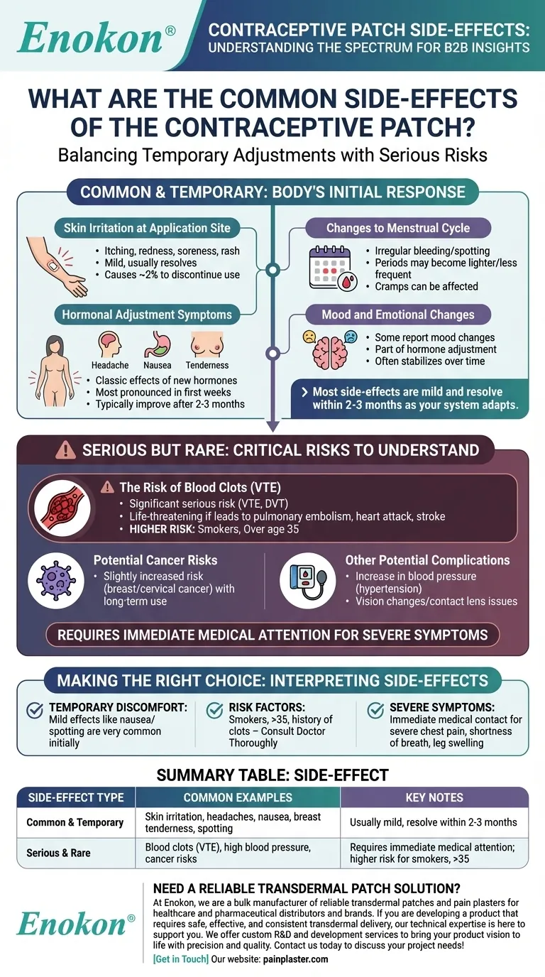 What are the common side-effects of the contraceptive patch? Understand the risks and adjustments. Visual Guide