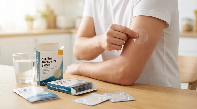 What is the objective of reviewing transdermal nicotine therapy? A Guide to Evidence-Based Smoking Cessation