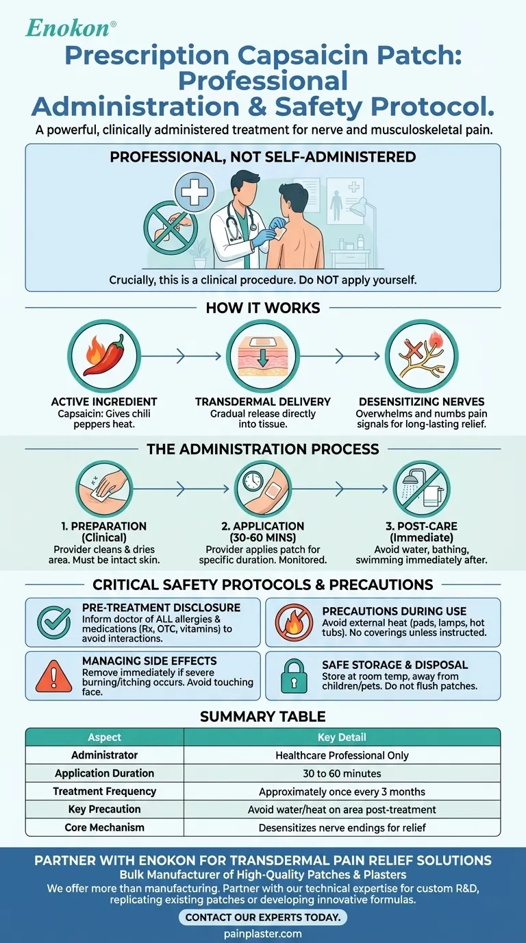 كيف يتم إعطاء لاصقة الكابسيسين الموصوفة طبيًا؟دليل لتخفيف الألم بشكل آمن وفعال دليل مرئي