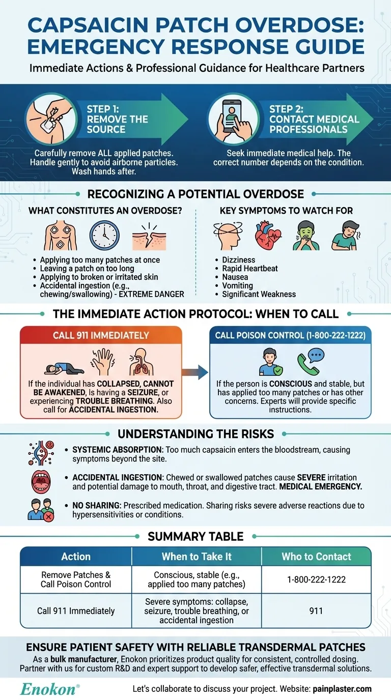 カプサイシンパッチで過剰摂取した場合はどうすべきか？緊急時の措置と安全のためのヒント ビジュアルガイド