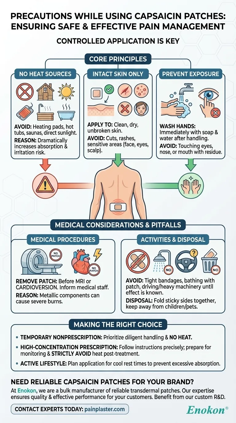 Какие меры предосторожности следует соблюдать при использовании капсаициновых пластырей?Руководство по безопасности для облегчения боли Визуальное руководство