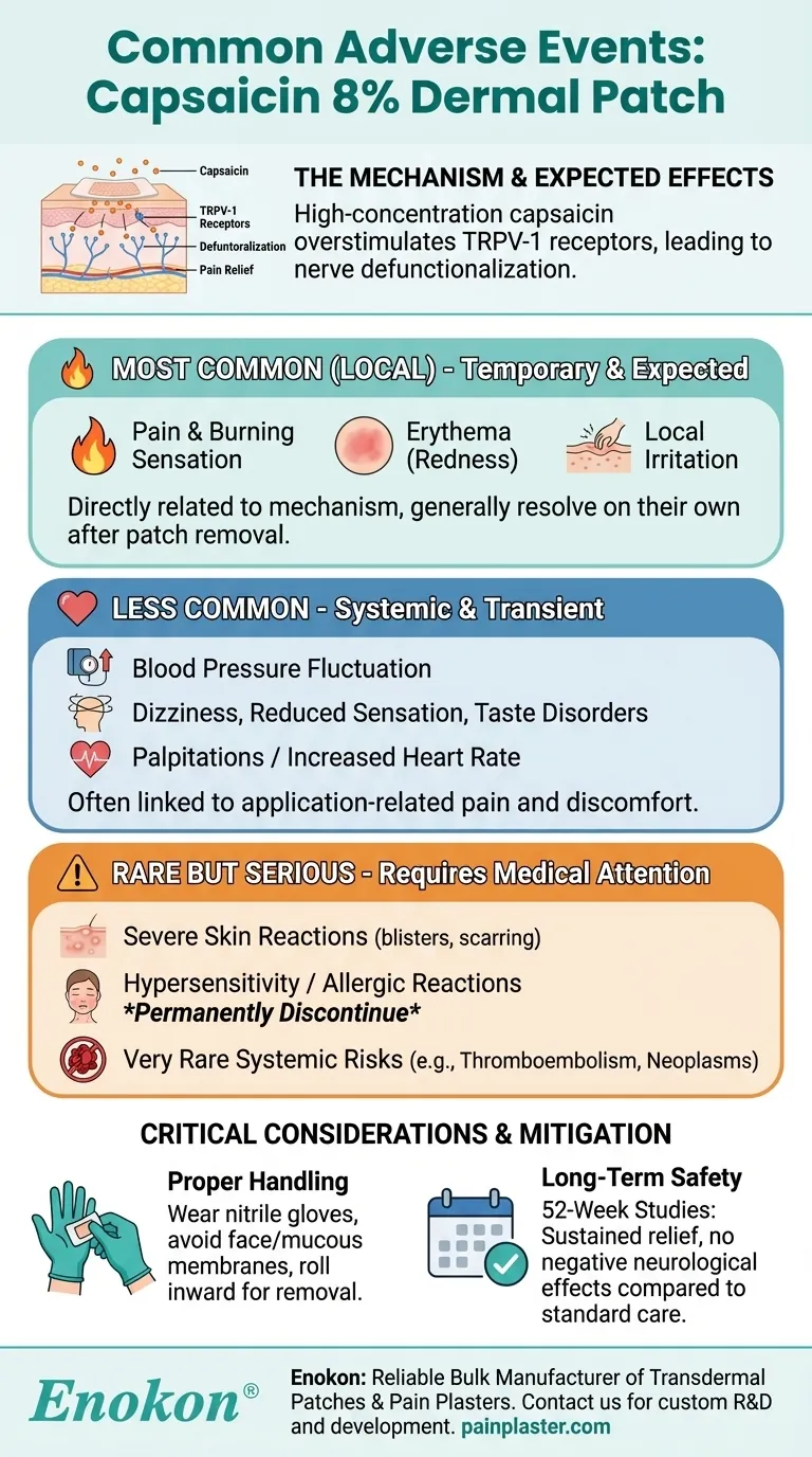 Quais são os efeitos adversos comuns associados ao adesivo dérmico de capsaicina a 8%?Gerir os efeitos secundários para um alívio eficaz da dor Guia Visual