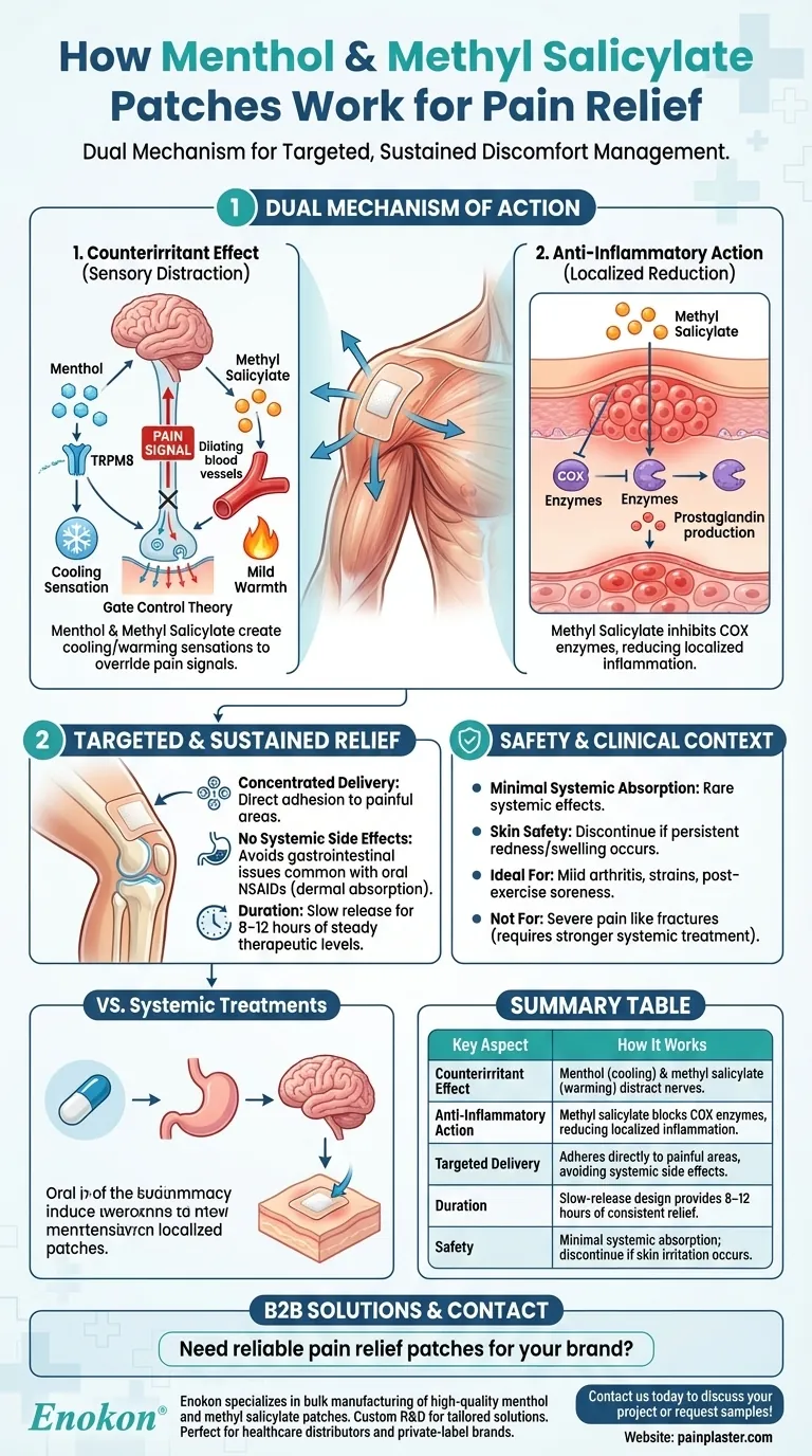 薄荷脑和水杨酸甲酯贴片中的药物如何发挥作用？| 疼痛缓解详解 图解指南