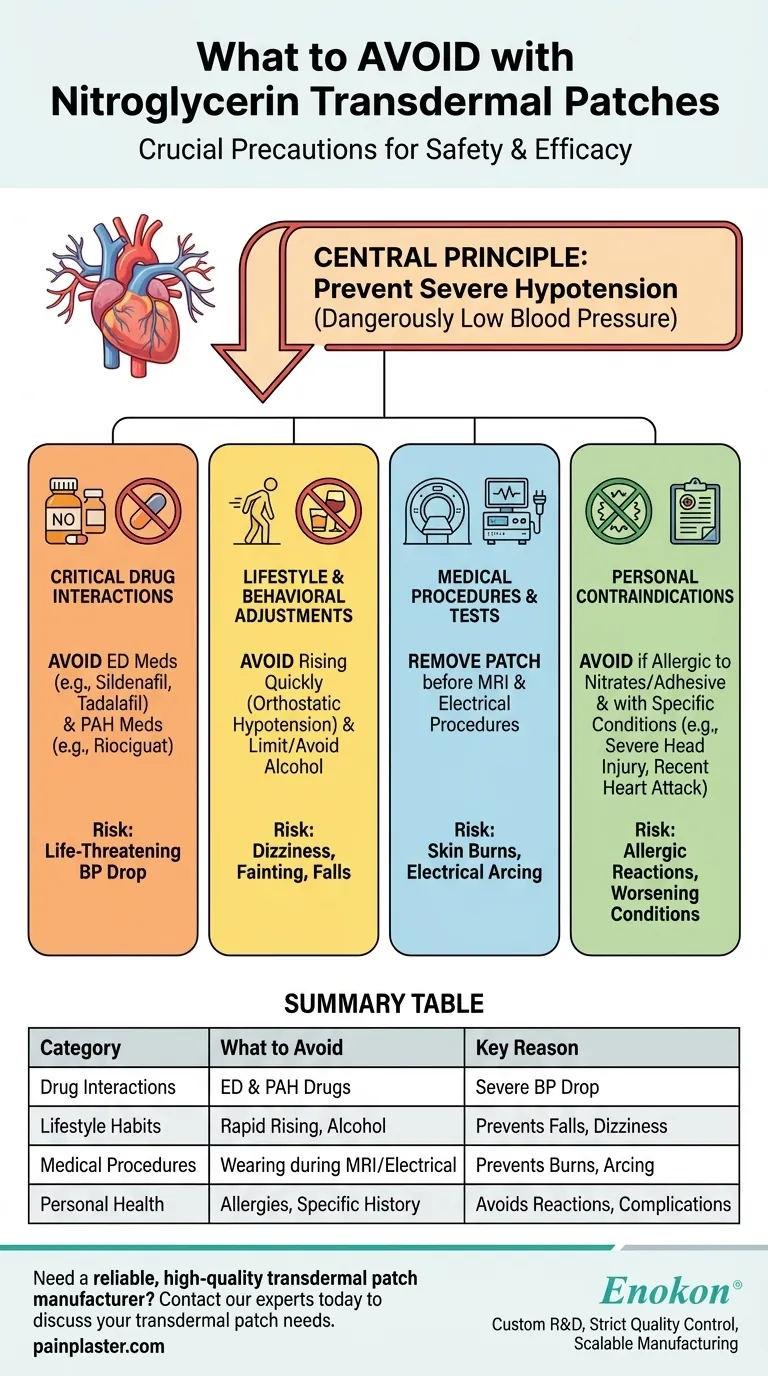 使用硝酸甘油透皮制剂时应避免哪些事项？预防风险的主要安全提示 图解指南
