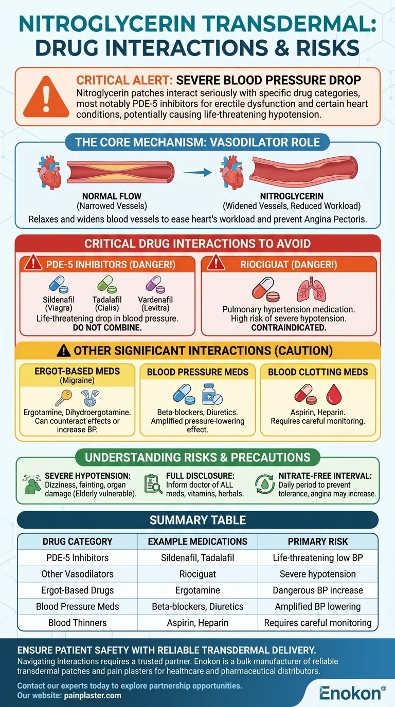 ニトログリセリン経皮吸収薬と相互作用する薬は？主なリスクと安全性のヒント ビジュアルガイド